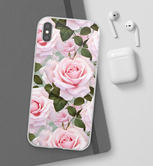 Flexible Pink Rose Phone Case