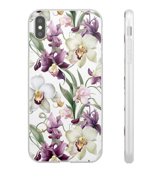 Étui de téléphone flexible orchidée lilas 