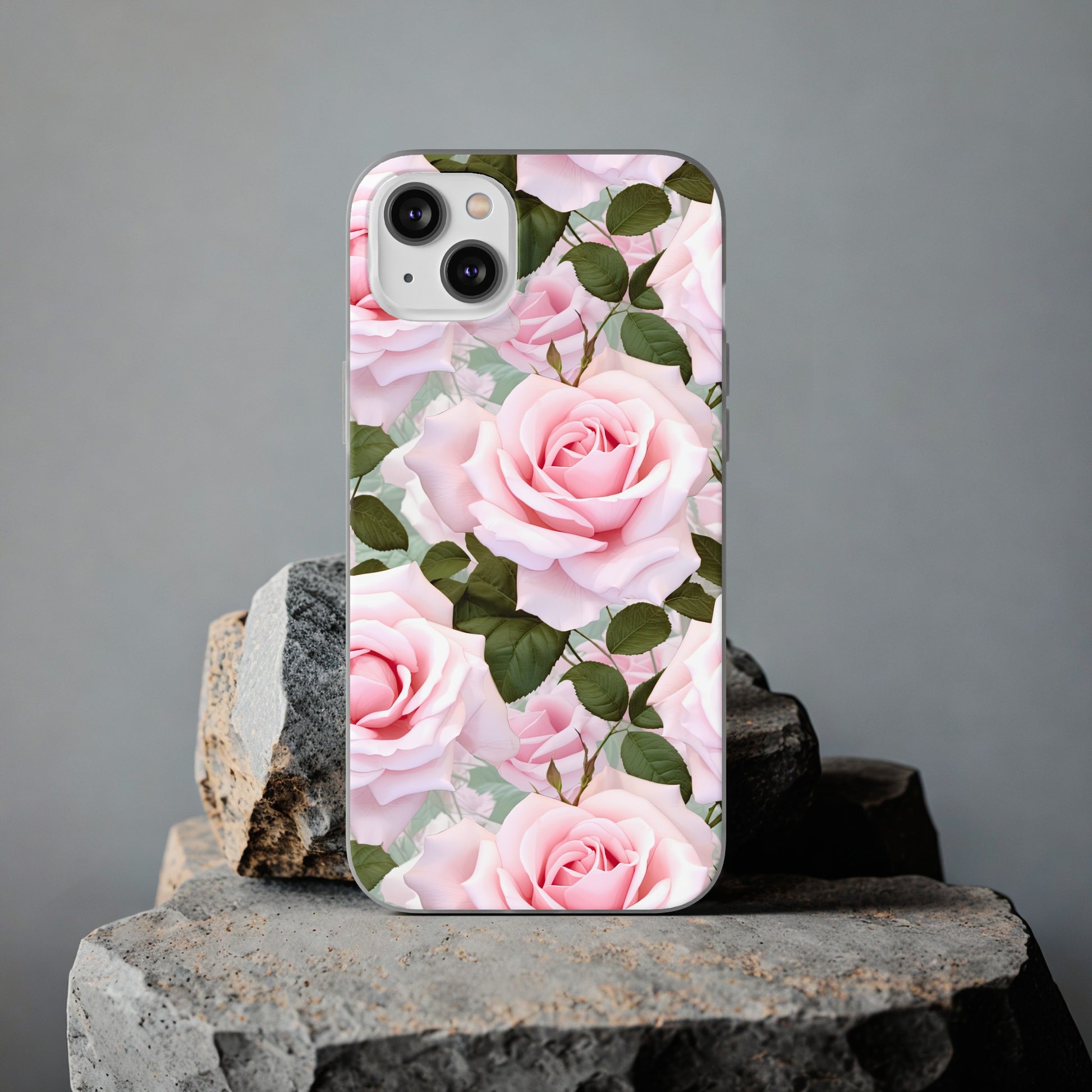 Flexible Pink Rose Phone Case