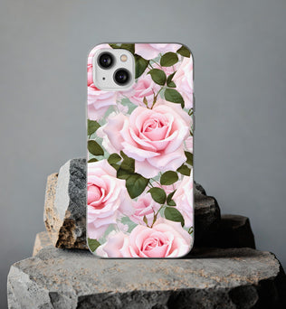 Flexible Pink Rose Phone Case