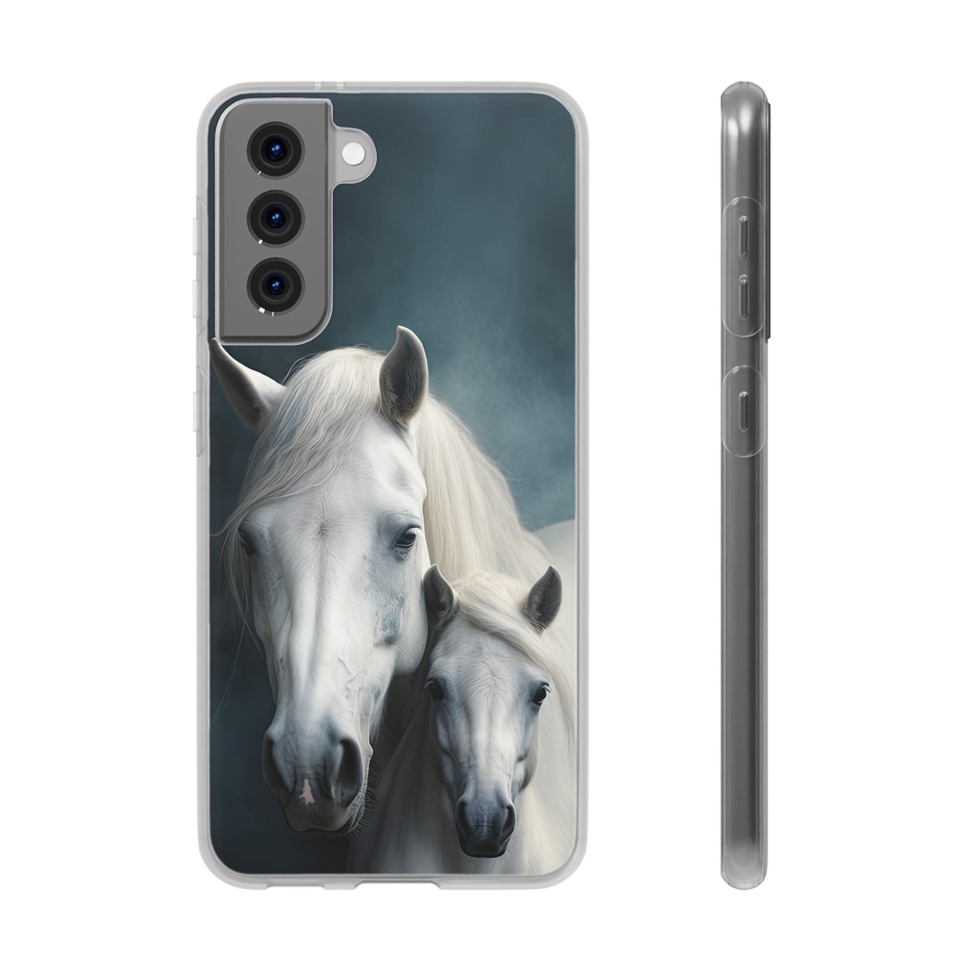 Flexible White Horse Phone Case