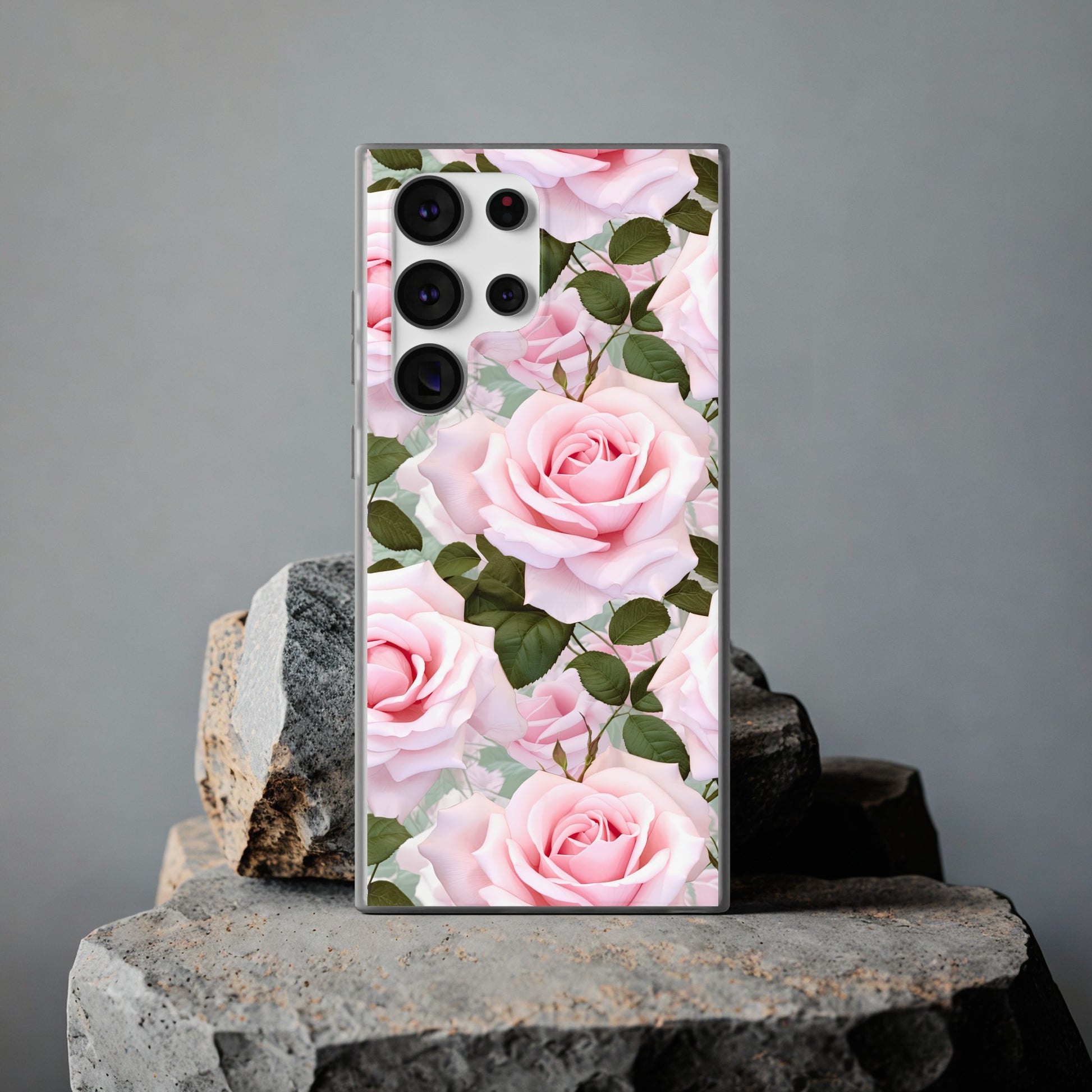 Flexible Pink Rose Phone Case