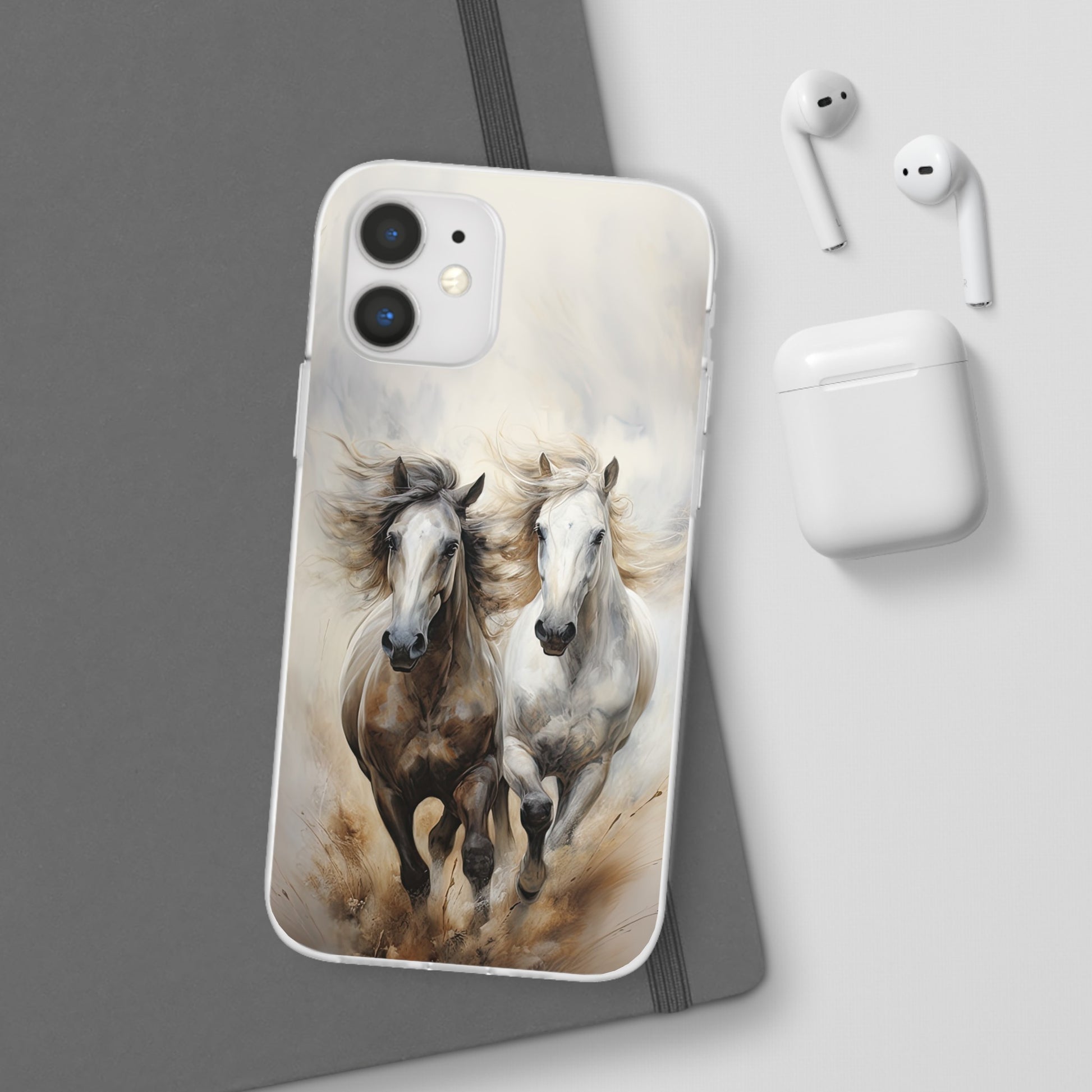 Flexible Horse-Themed Phone Case "Champions Unleashed"