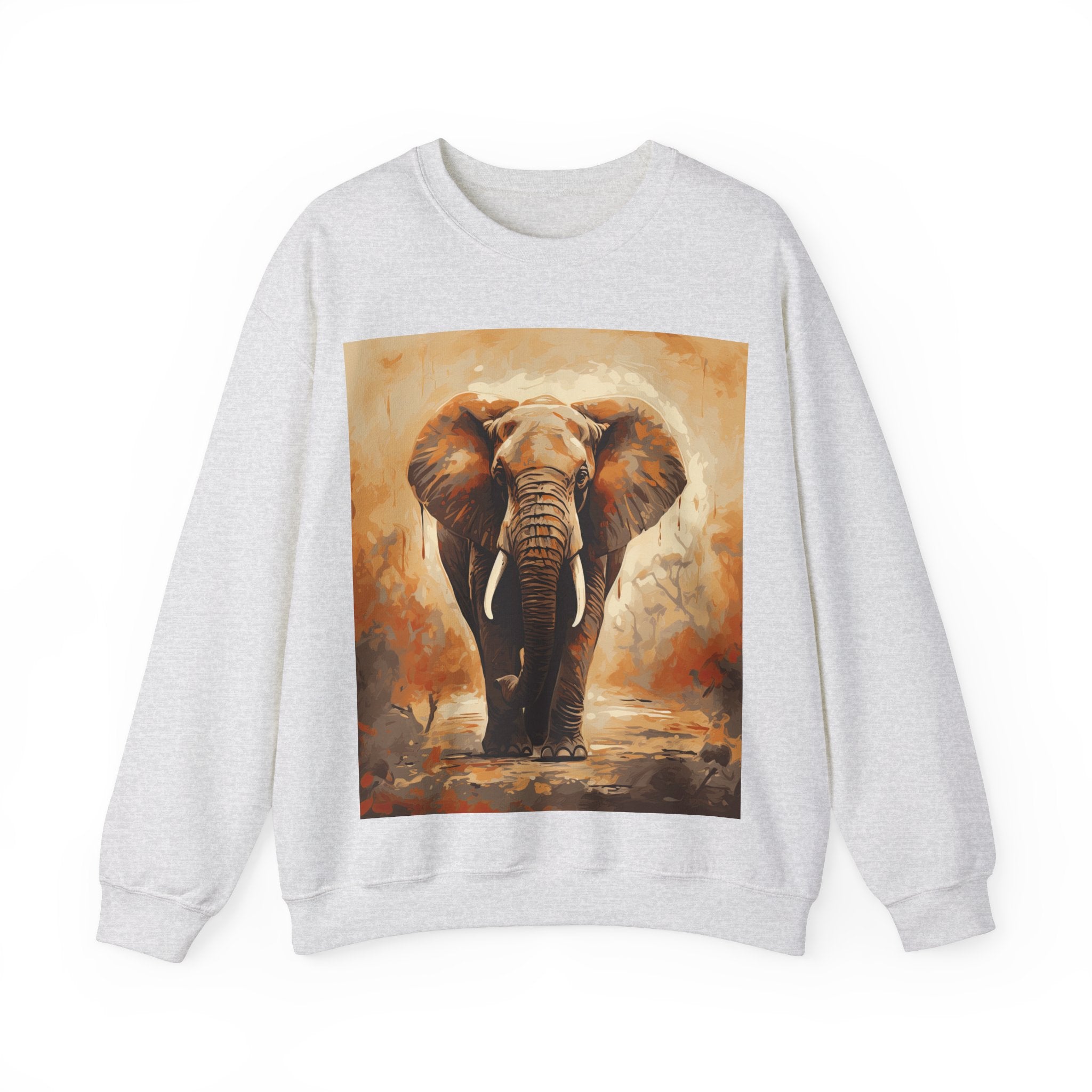 Unisex Sweatshirt with Elephant Print