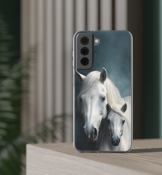 Flexible White Horse Phone Case