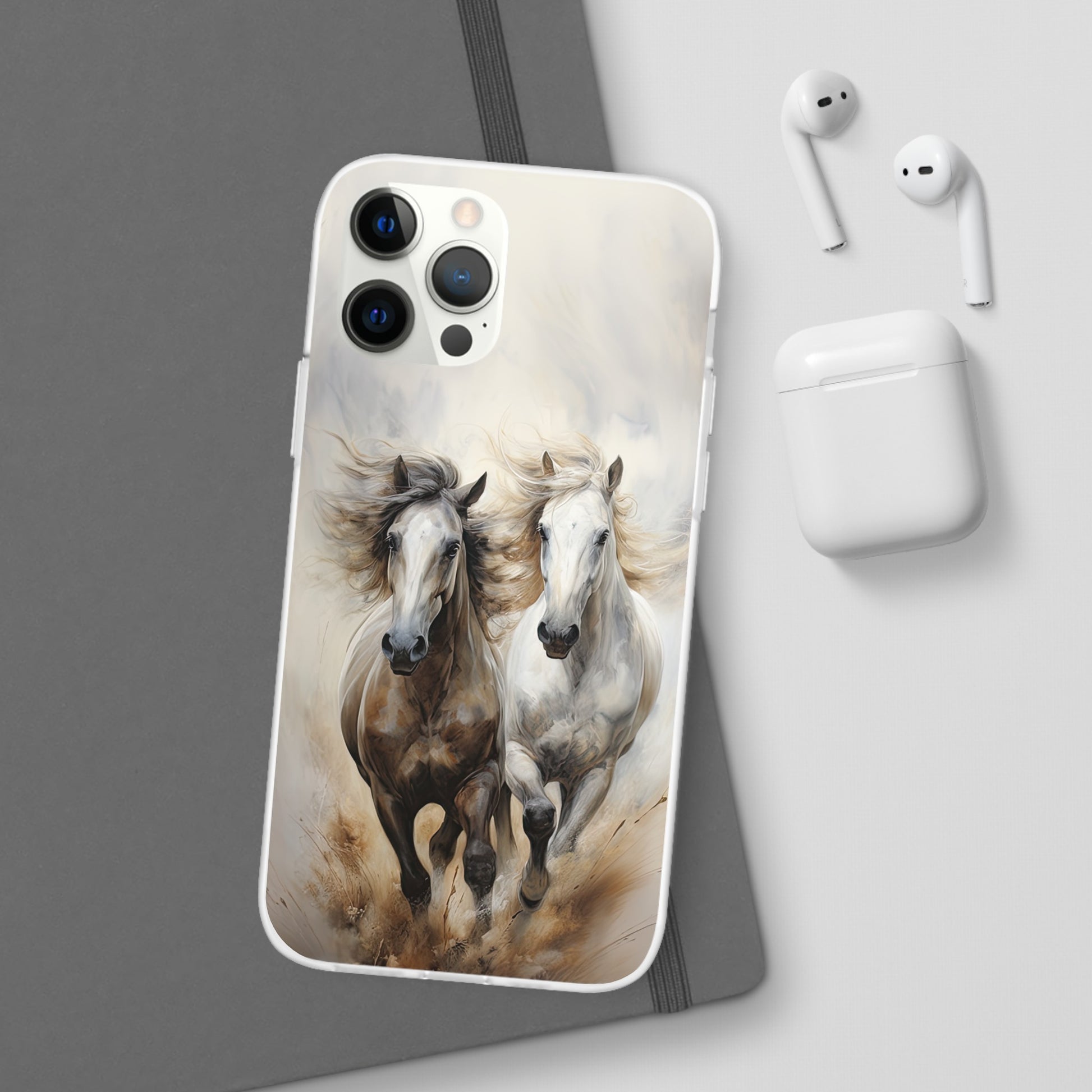 Flexible Horse-Themed Phone Case "Champions Unleashed"