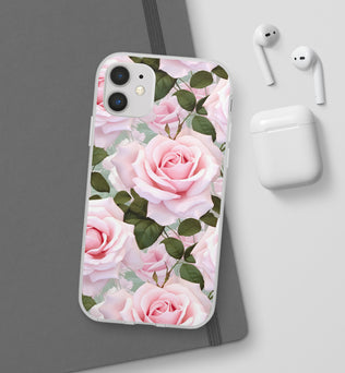 Flexible Pink Rose Phone Case