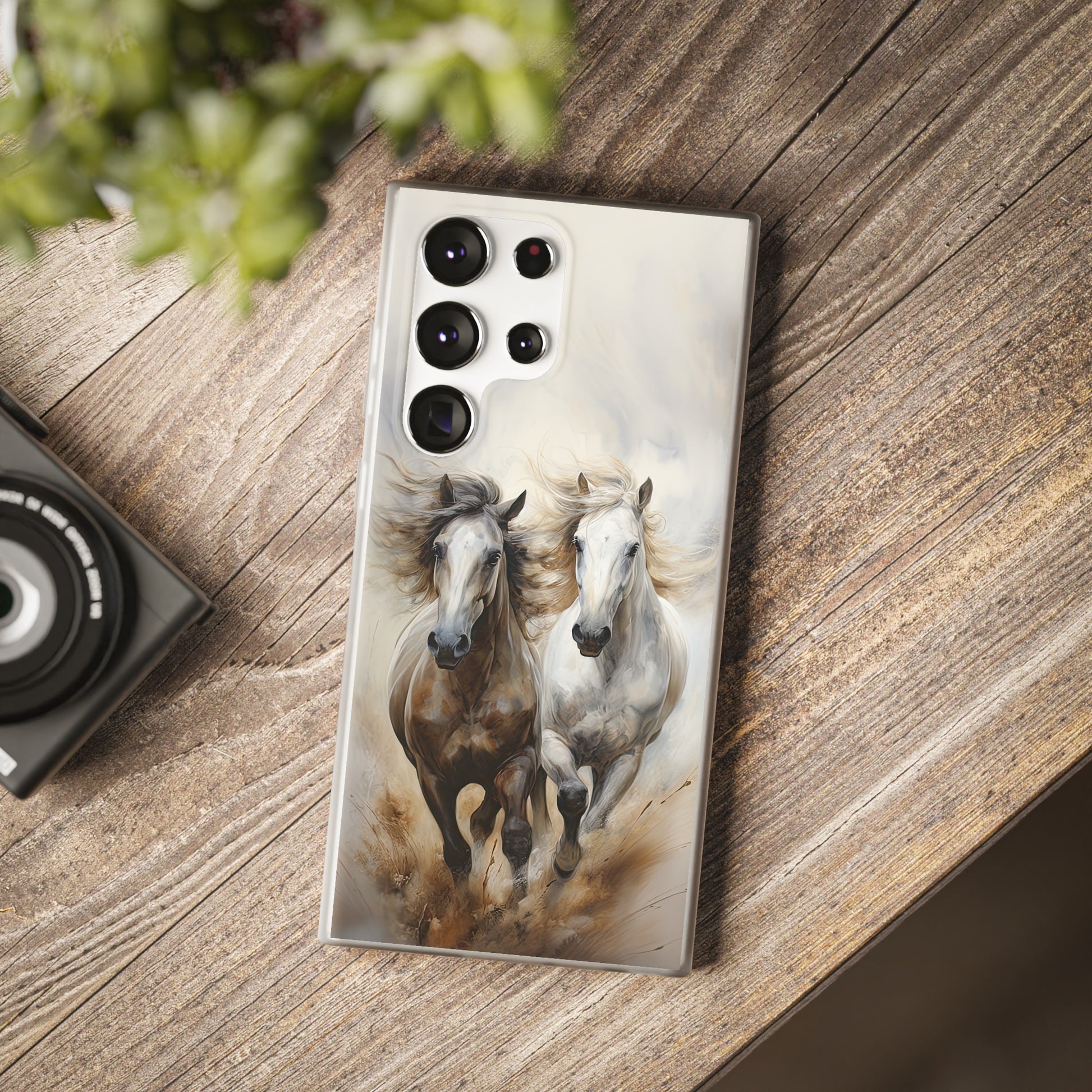 Flexible Horse-Themed Phone Case "Champions Unleashed"