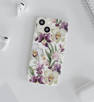 Étui de téléphone flexible orchidée lilas 