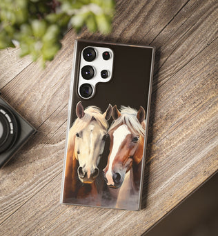 Étui de téléphone flexible pour chevaux « Compagnons fiables »