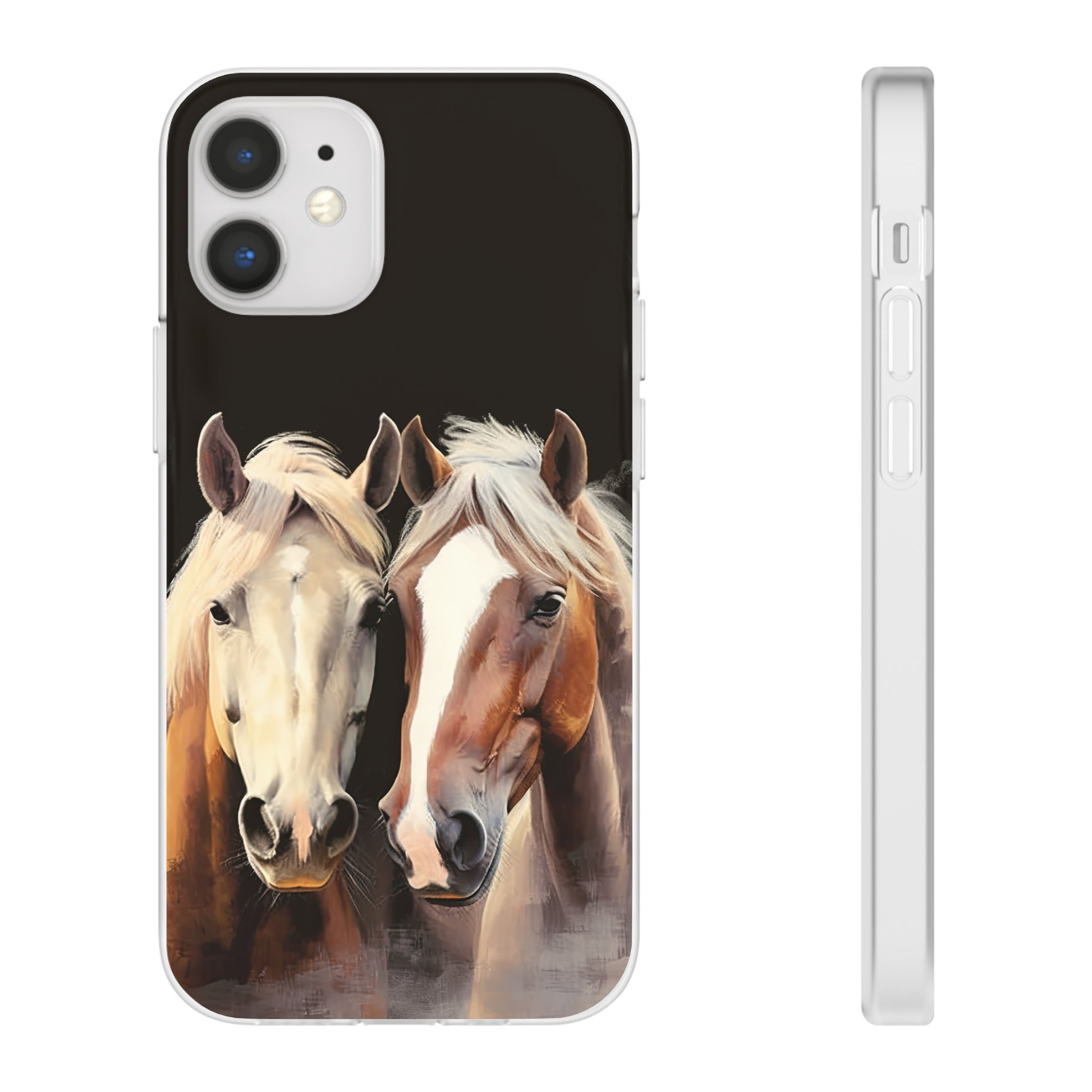 Étui de téléphone flexible pour chevaux « Compagnons fiables »