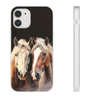 Étui de téléphone flexible pour chevaux « Compagnons fiables »