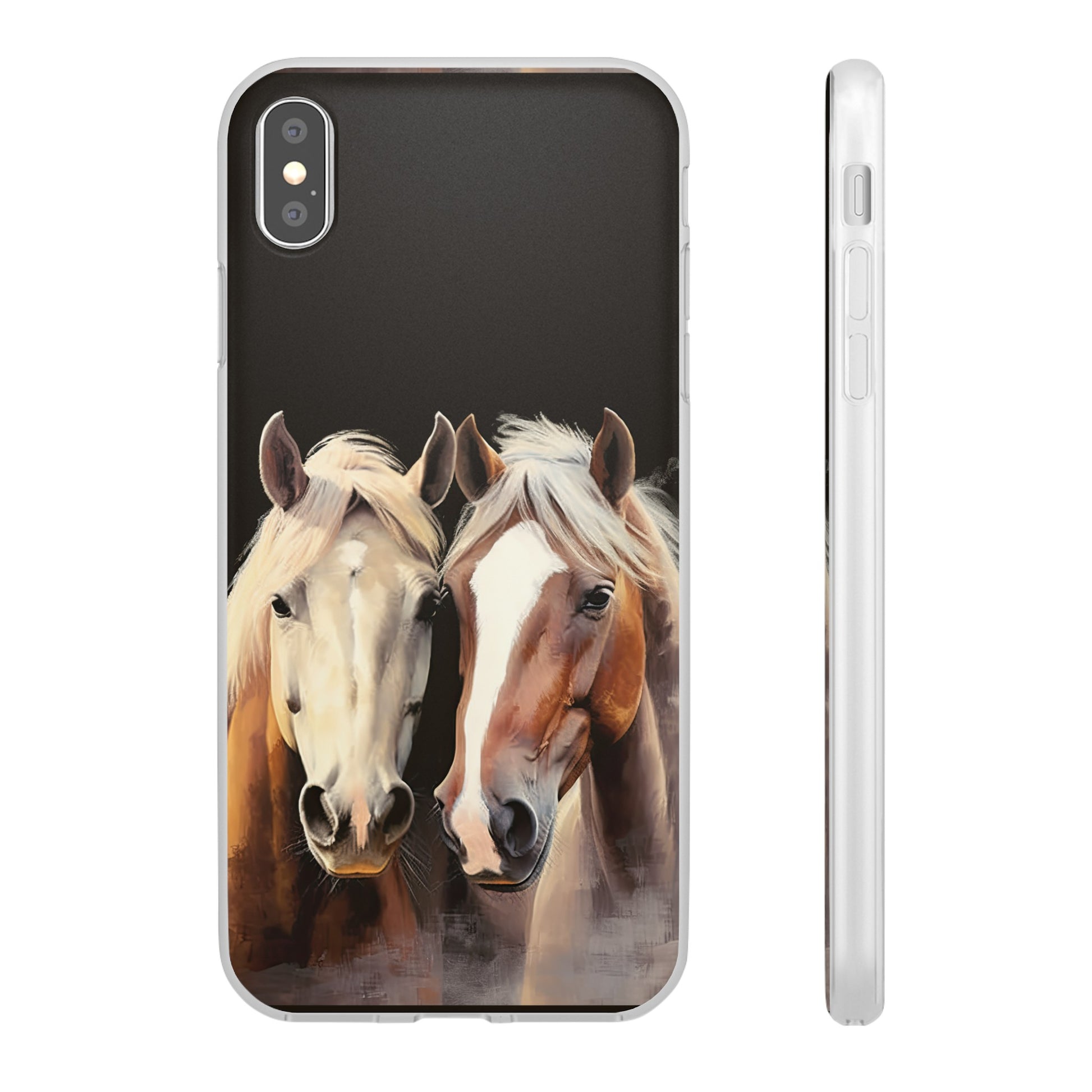 Étui de téléphone flexible pour chevaux « Compagnons fiables »