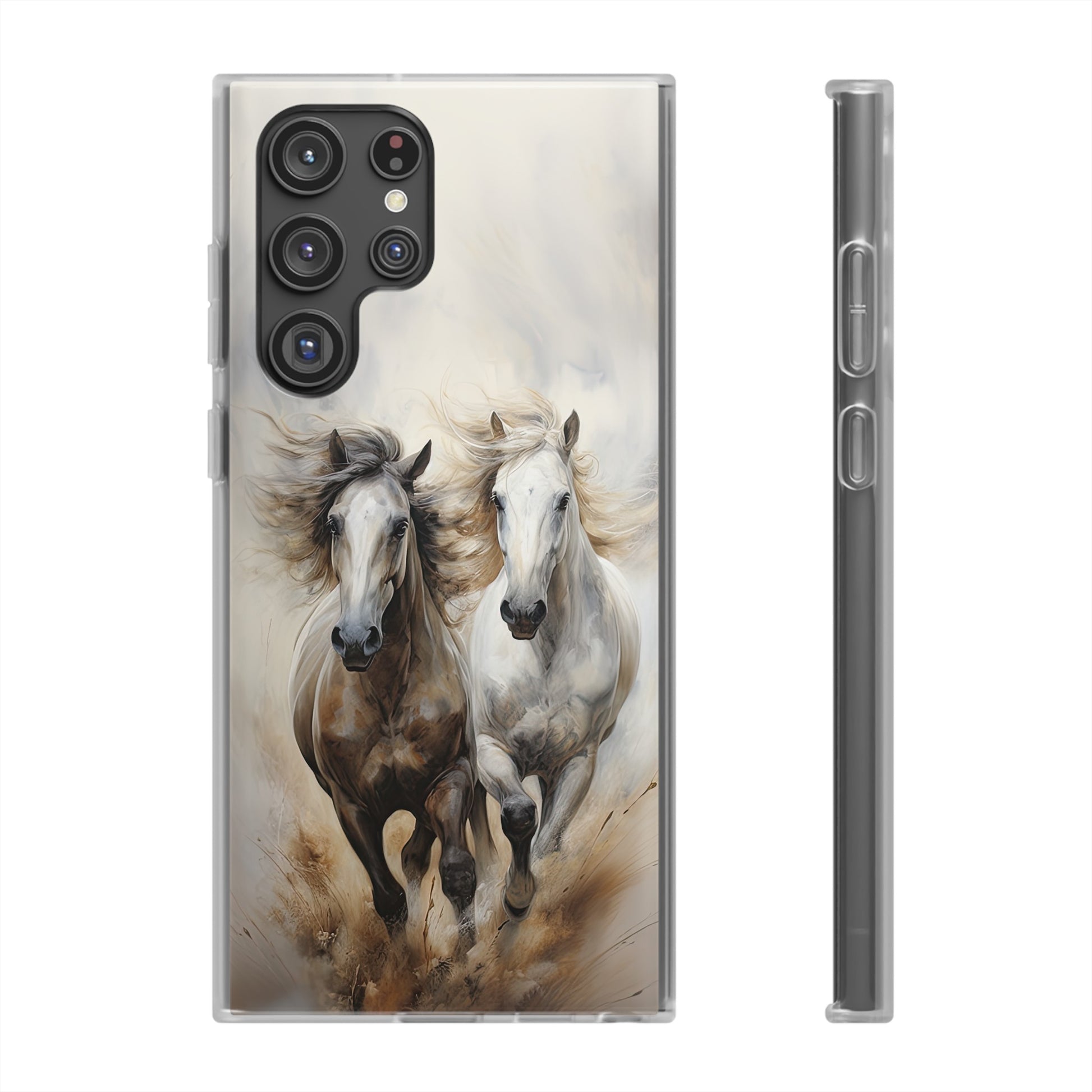 Flexible Horse-Themed Phone Case "Champions Unleashed"