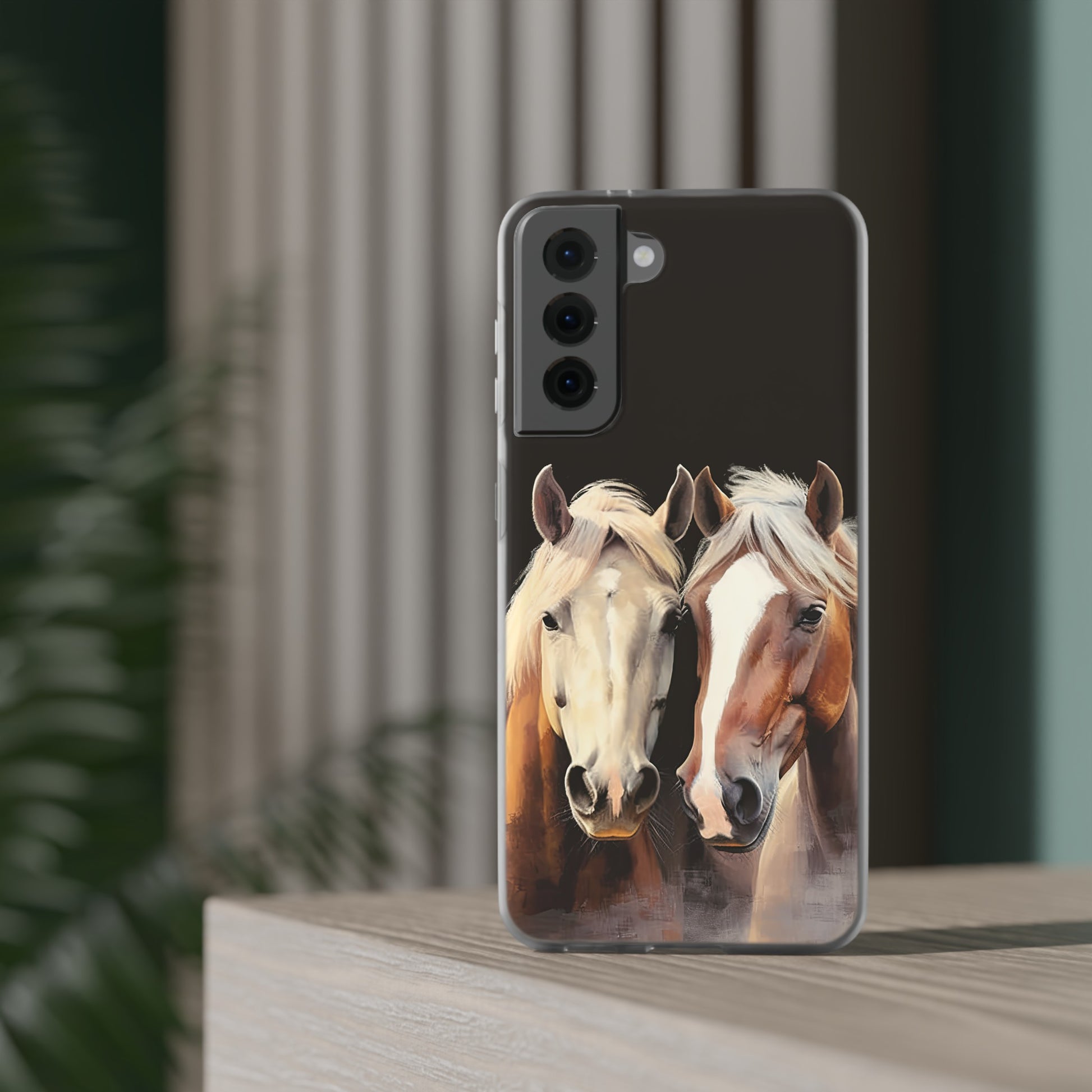 Étui de téléphone flexible pour chevaux « Compagnons fiables »