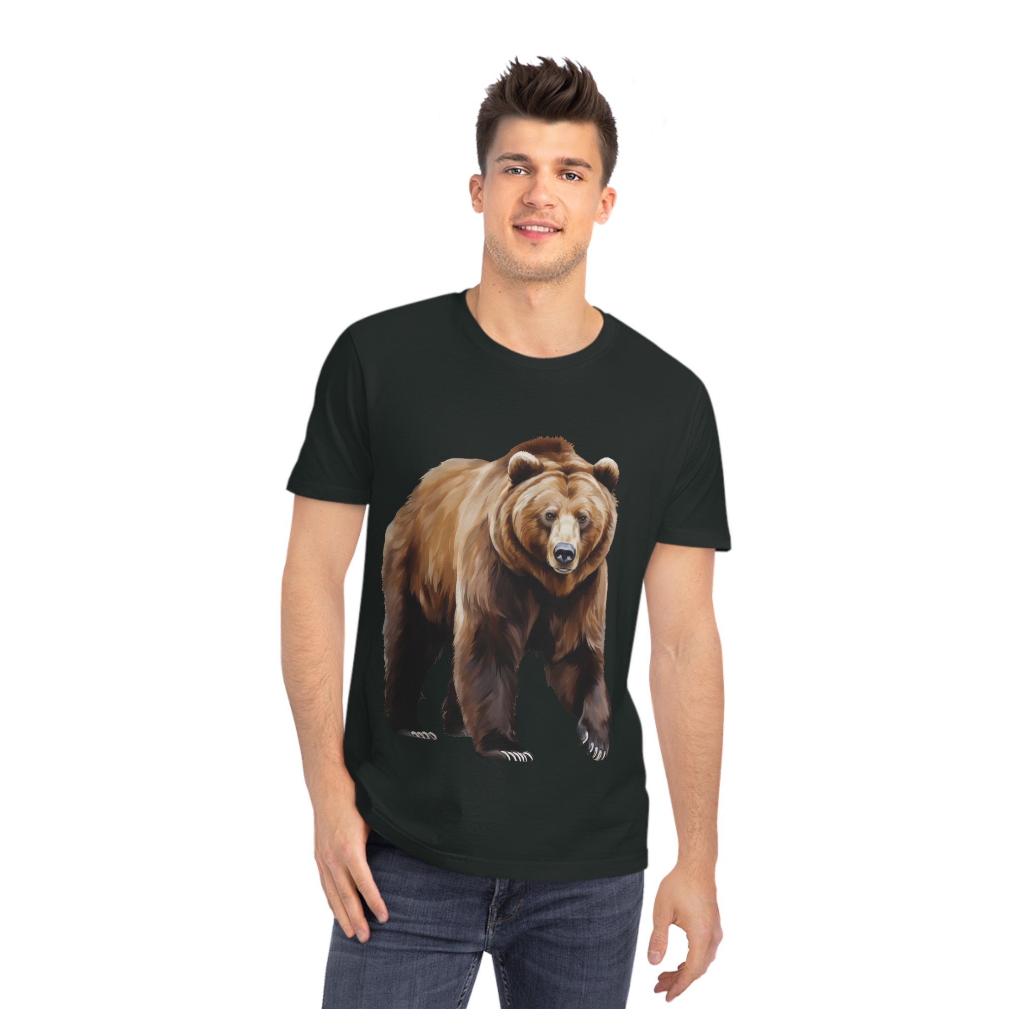 Unisex Braunbär T-Shirt – umweltfreundlich 