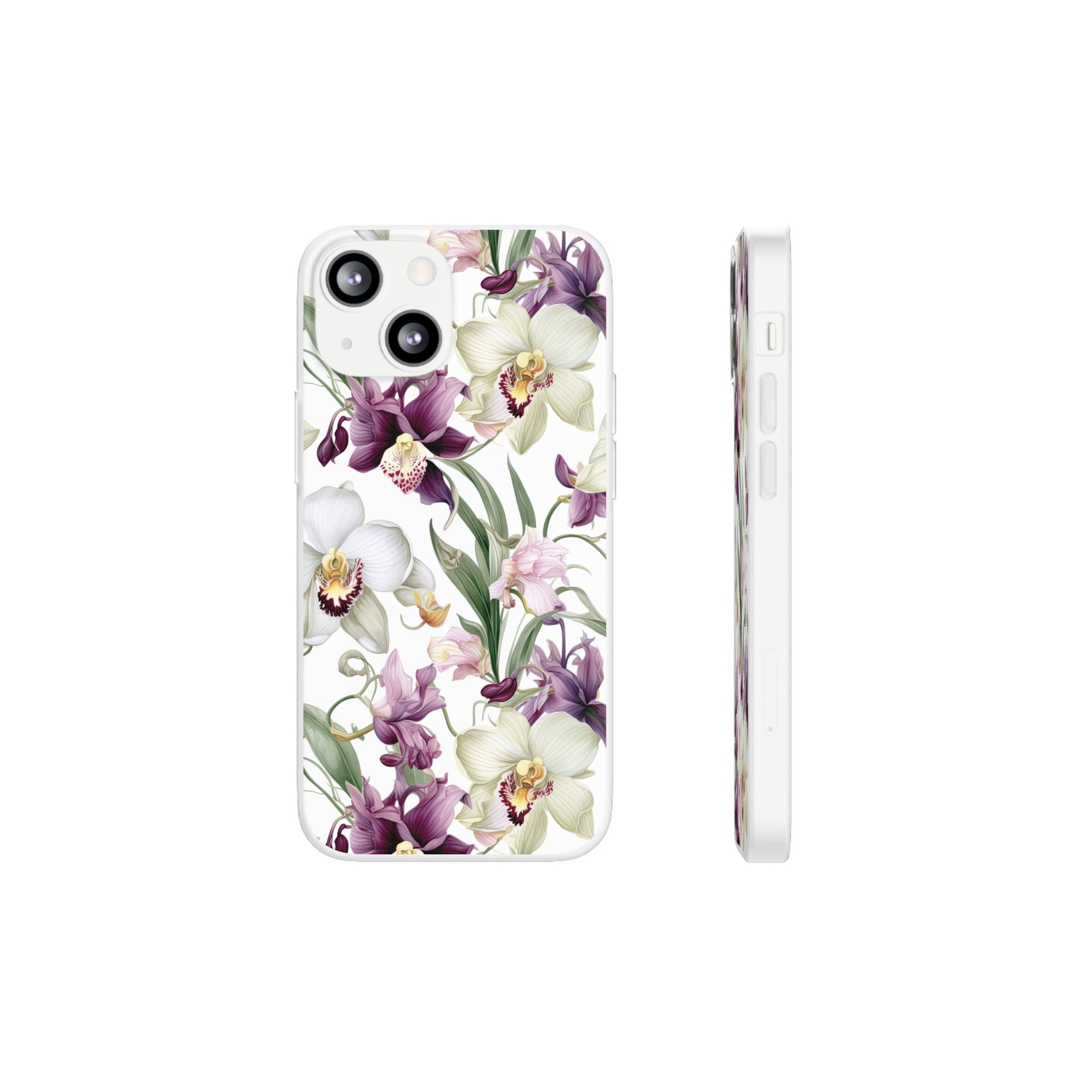 Étui de téléphone flexible orchidée lilas 