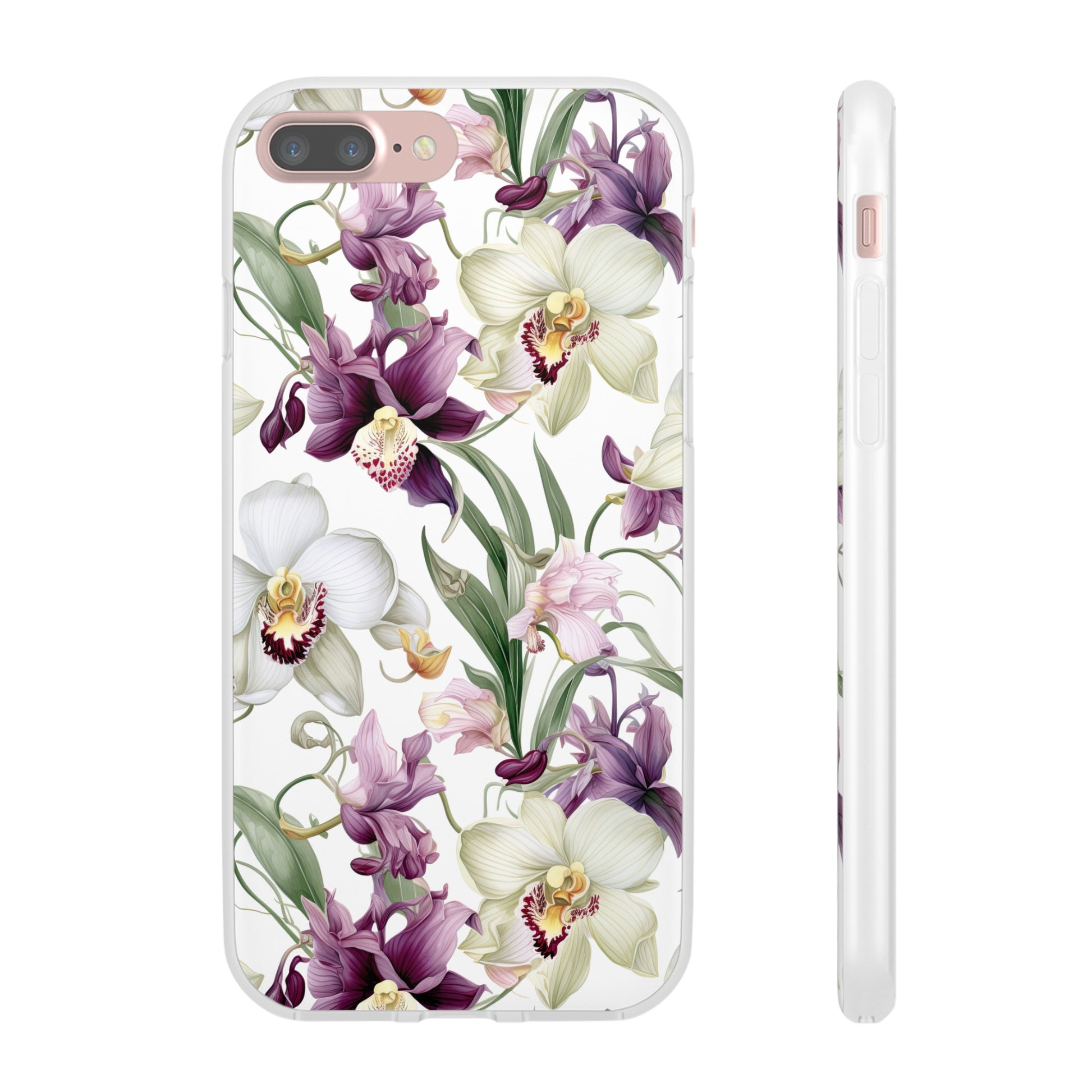 Étui de téléphone flexible orchidée lilas 