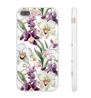 Étui de téléphone flexible orchidée lilas 