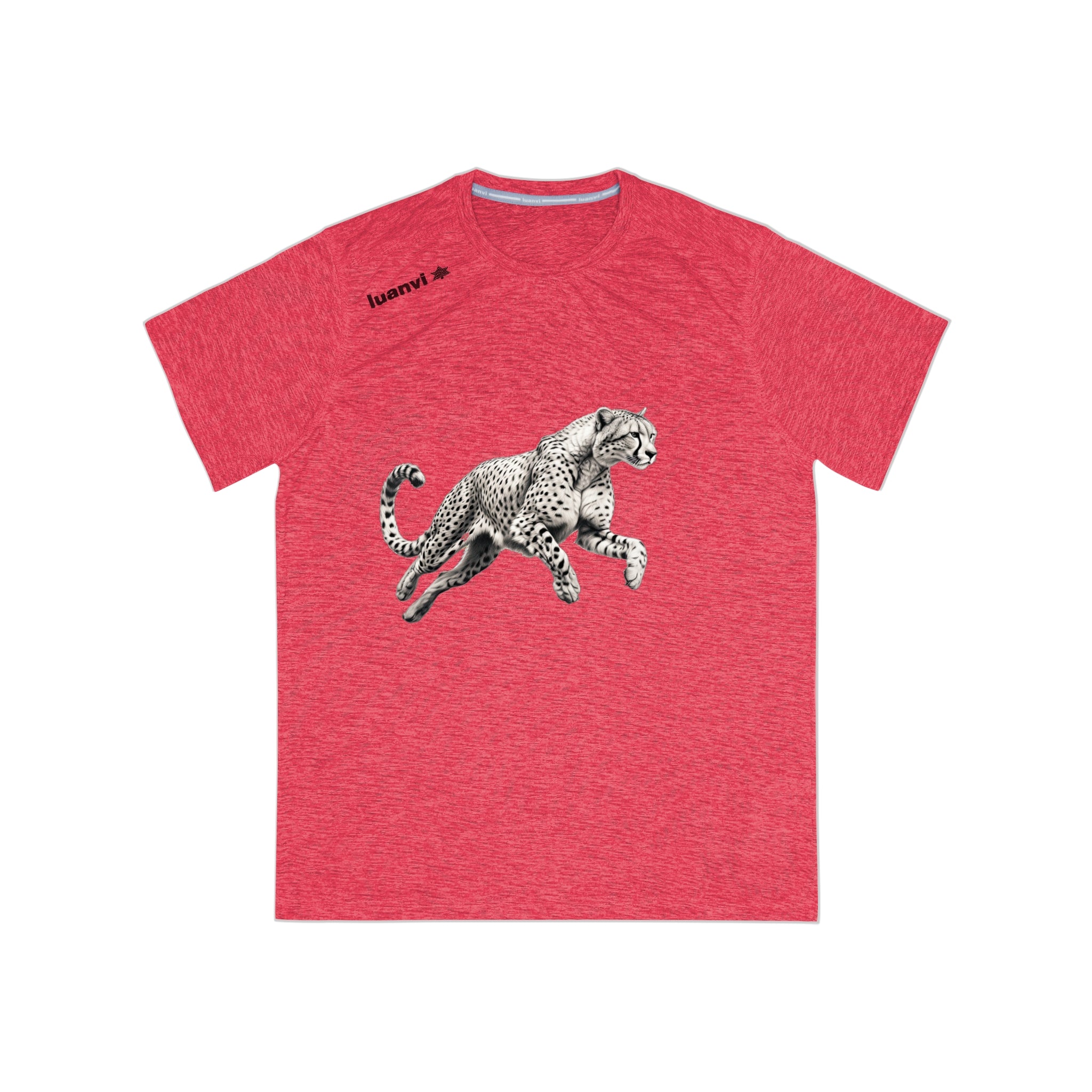 Men's Sports T-shirt with Running Cheetah