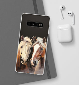 Étui de téléphone flexible pour chevaux « Compagnons fiables »