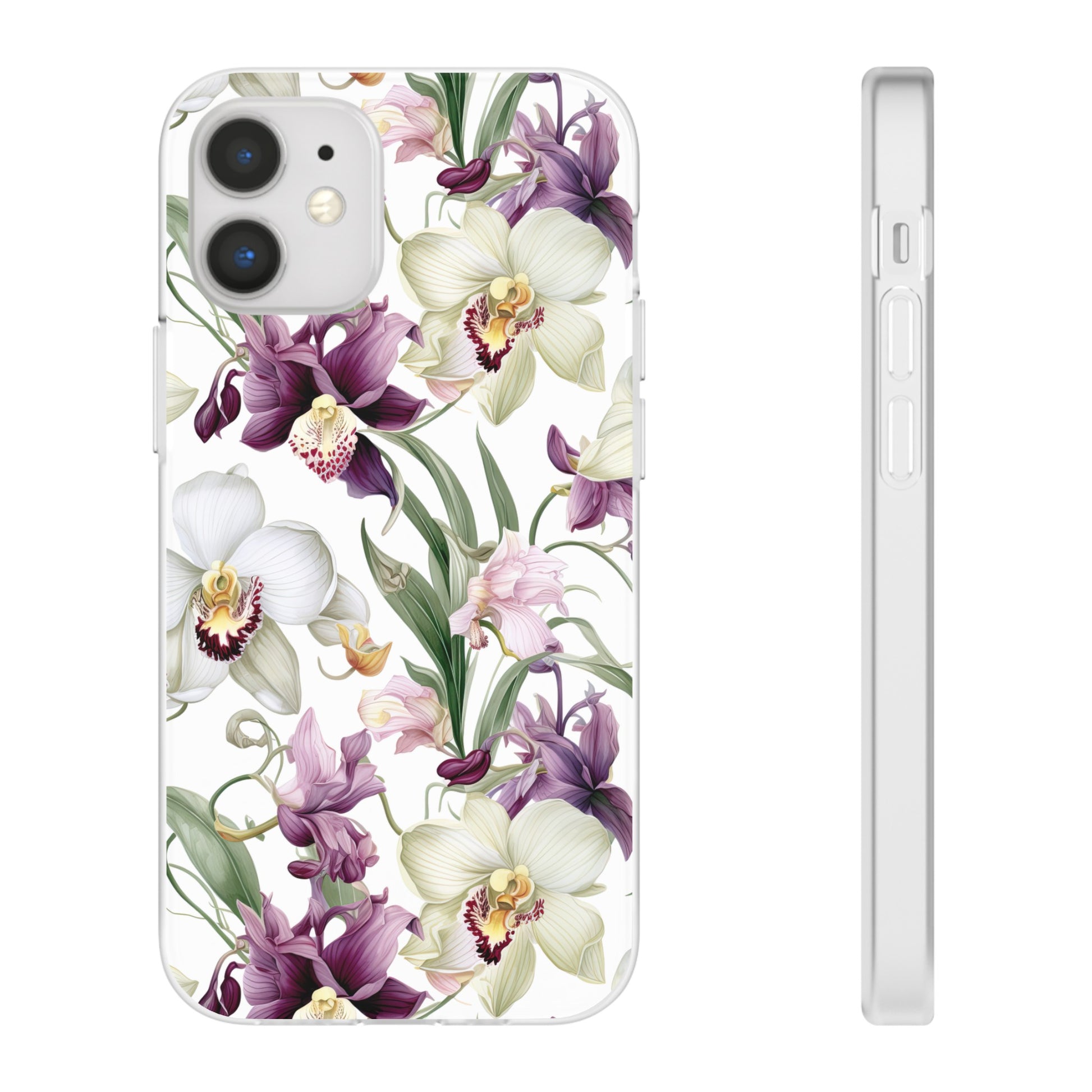 Étui de téléphone flexible orchidée lilas 