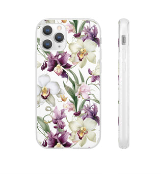 Étui de téléphone flexible orchidée lilas 