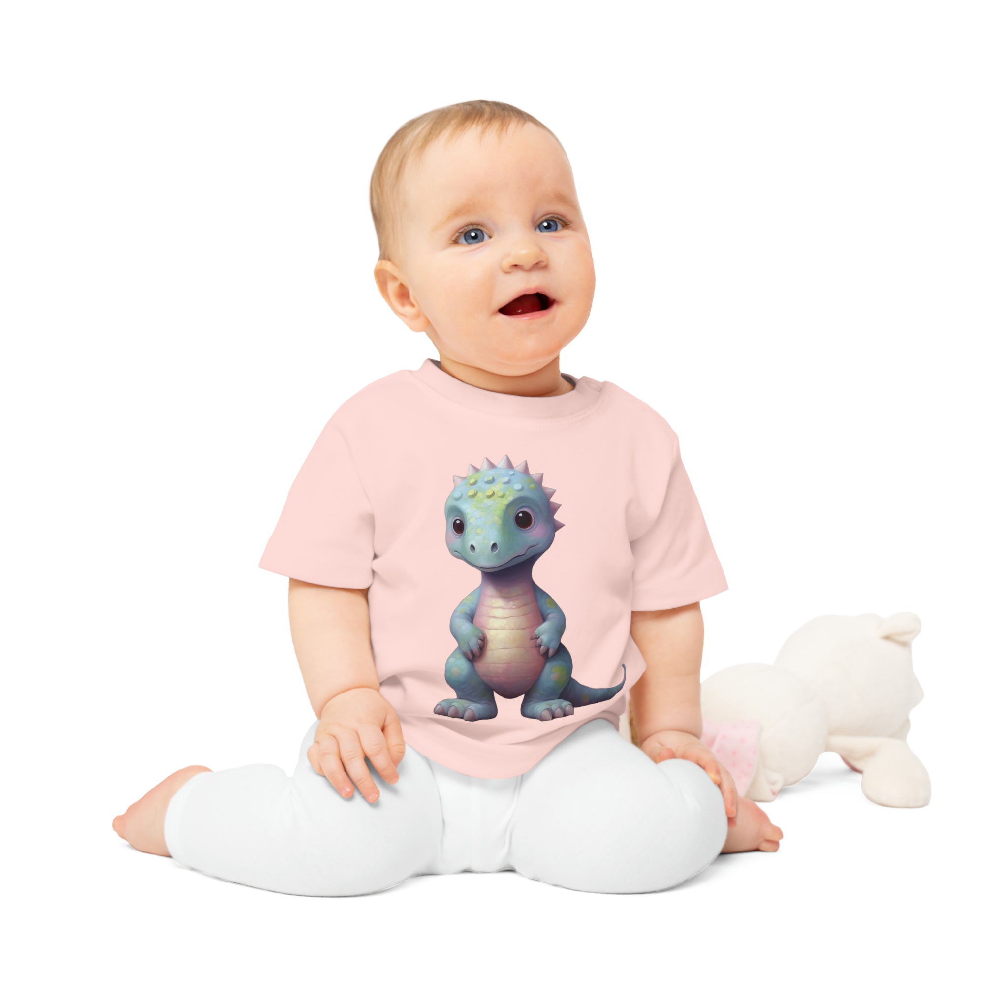 Blue Baby Dino T-shirt - Eco-Friendly