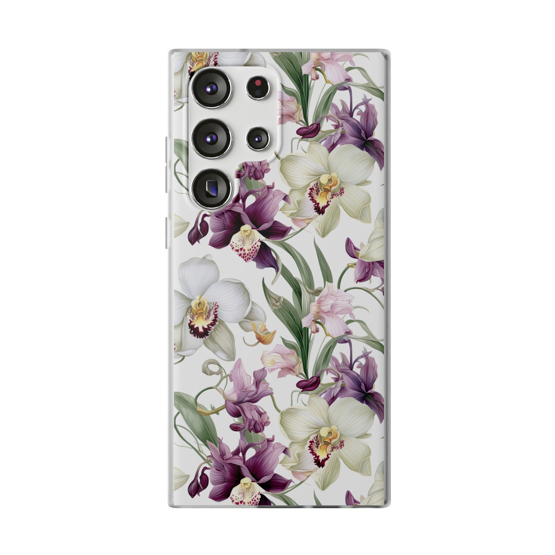 Étui de téléphone flexible orchidée lilas 