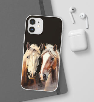 Étui de téléphone flexible pour chevaux « Compagnons fiables »