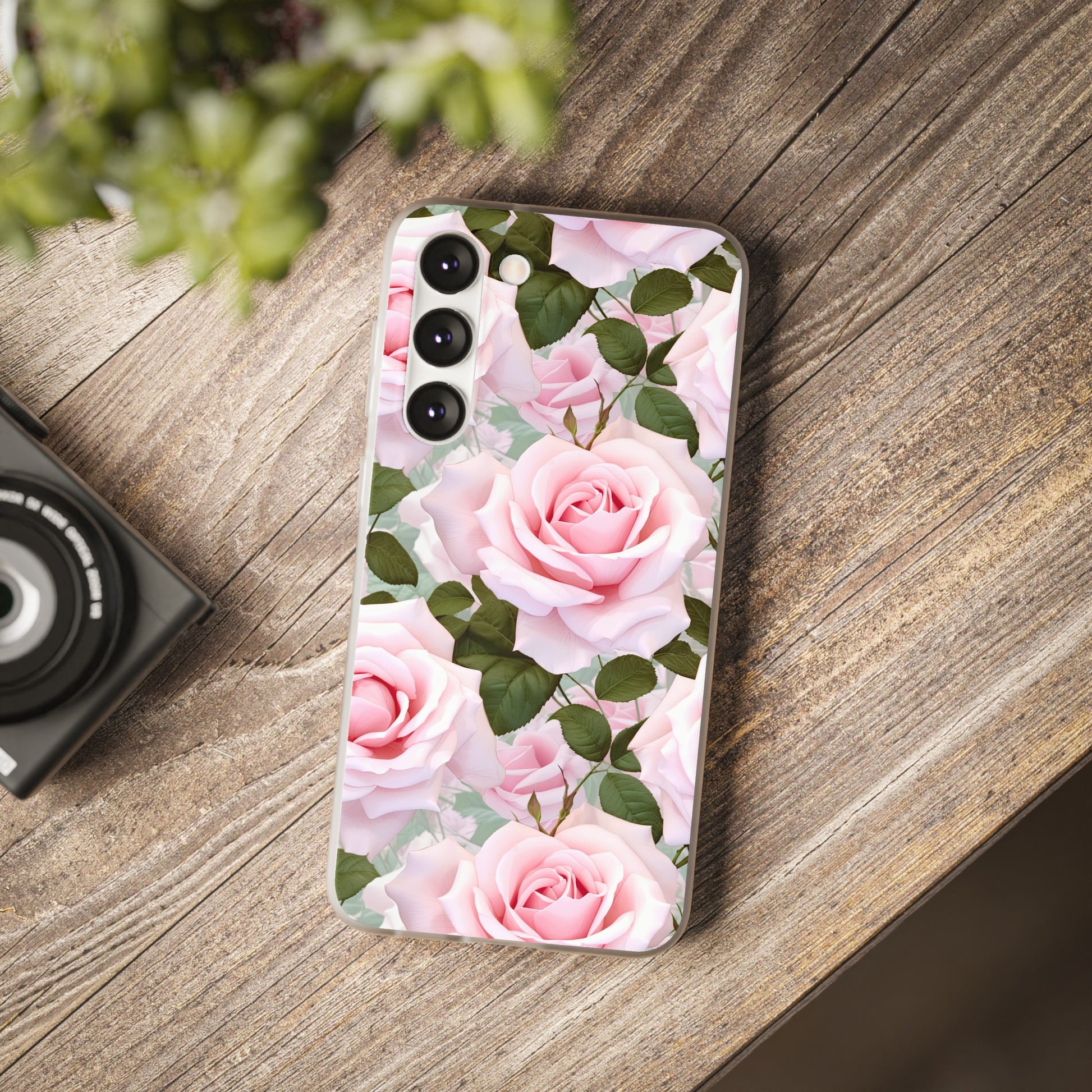 Flexible Pink Rose Phone Case