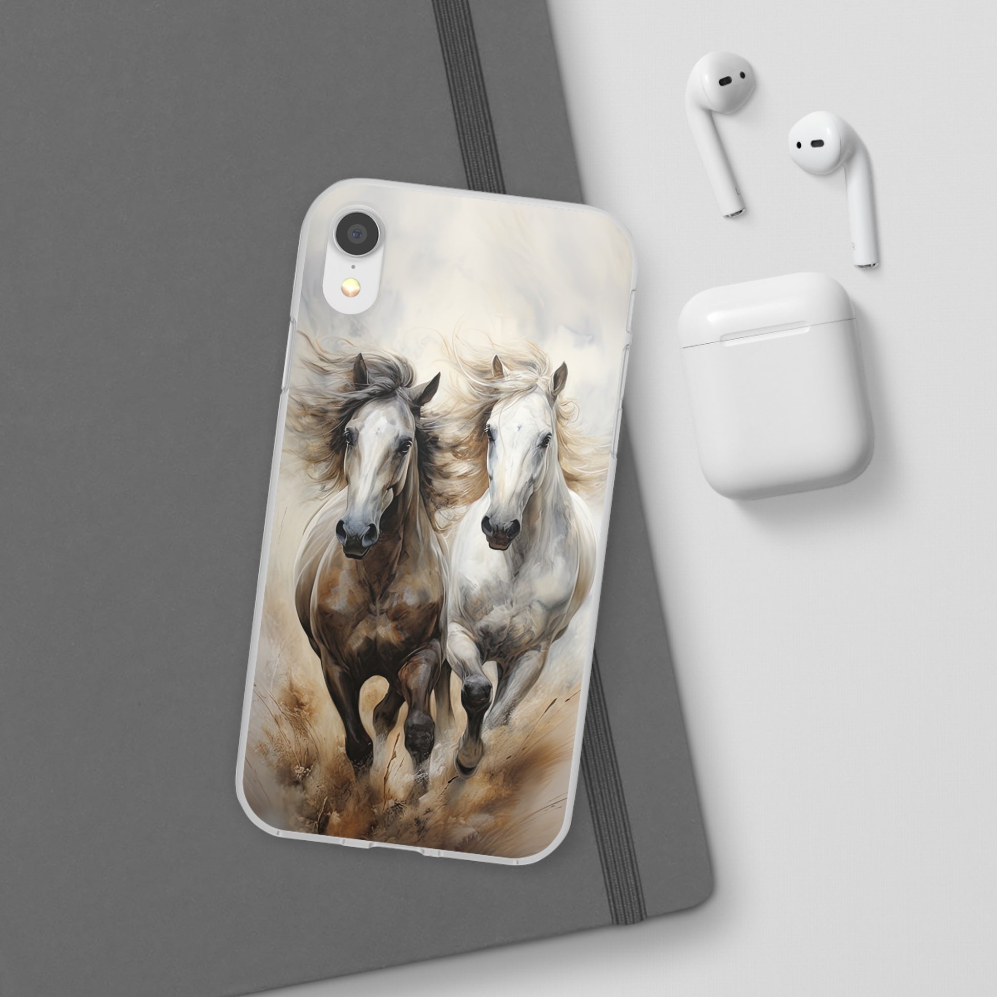 Flexible Horse-Themed Phone Case "Champions Unleashed"