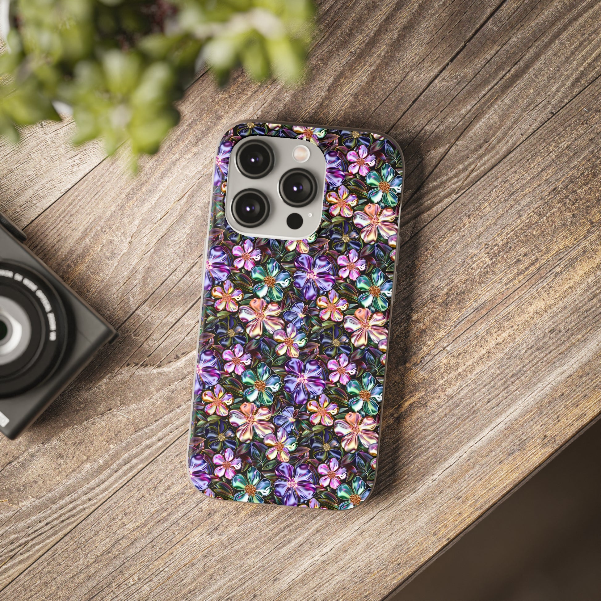 Flexible Vibrant Metallic Blossoms Phone Cases