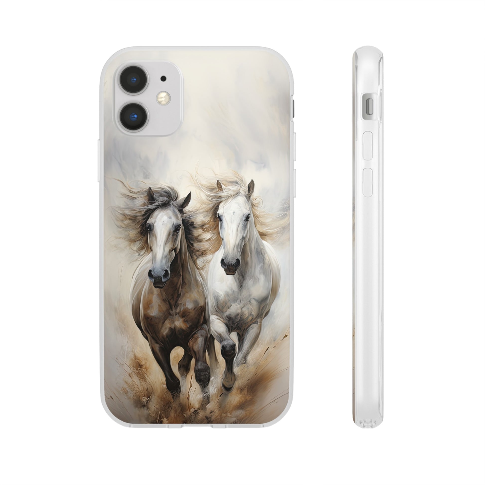 Étui de téléphone flexible sur le thème du cheval « Champions Unleashed »