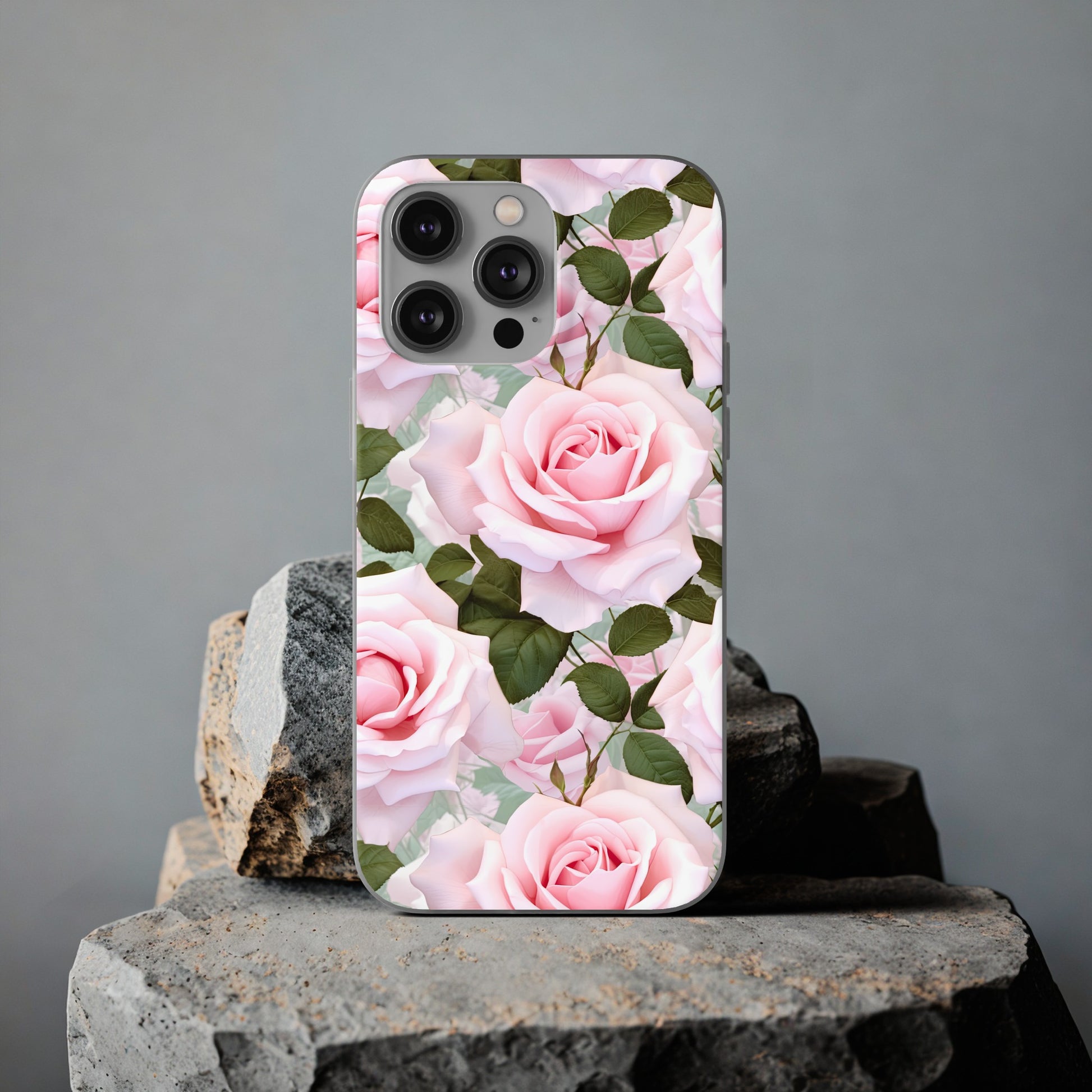 Flexible Pink Rose Phone Case