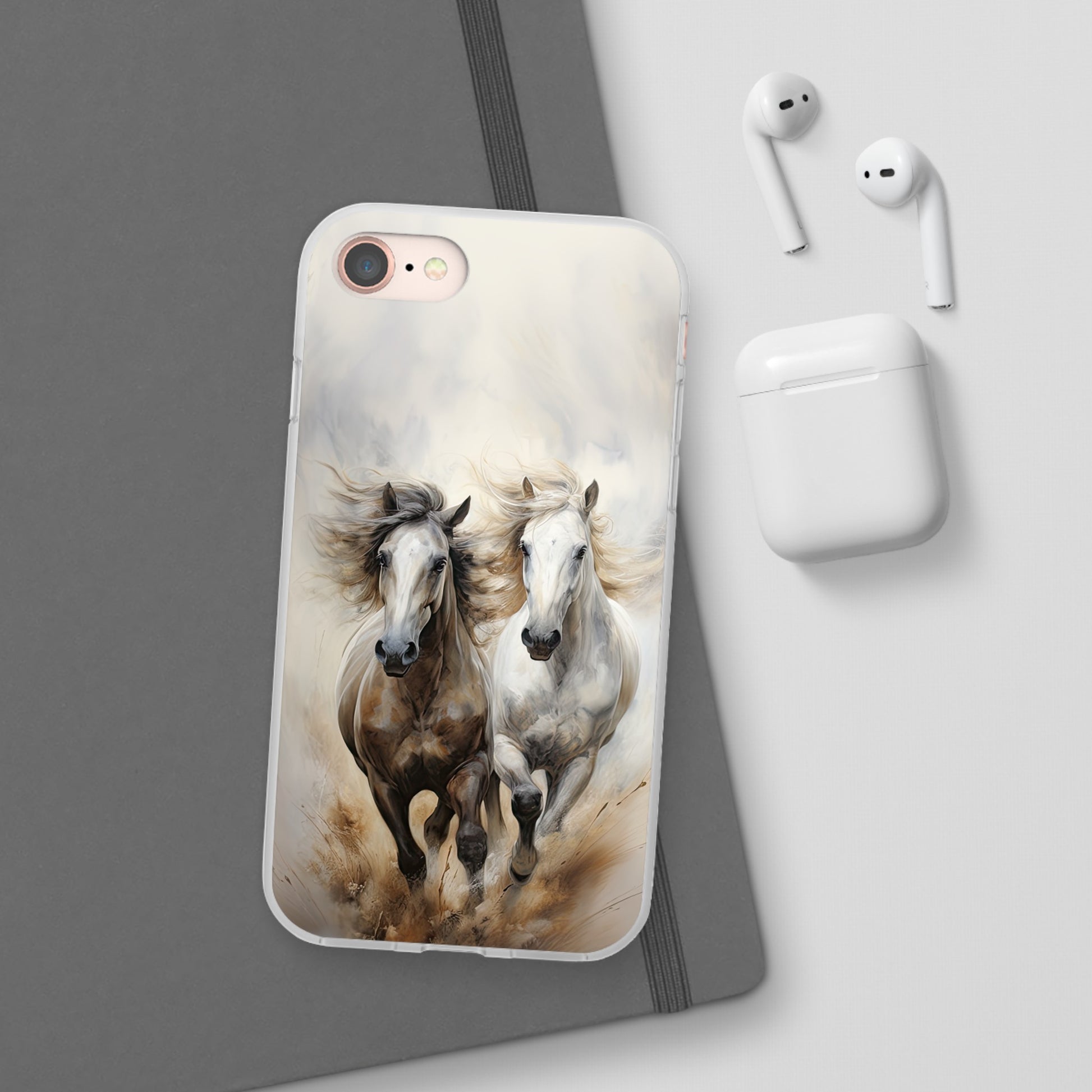 Flexible Horse-Themed Phone Case "Champions Unleashed"