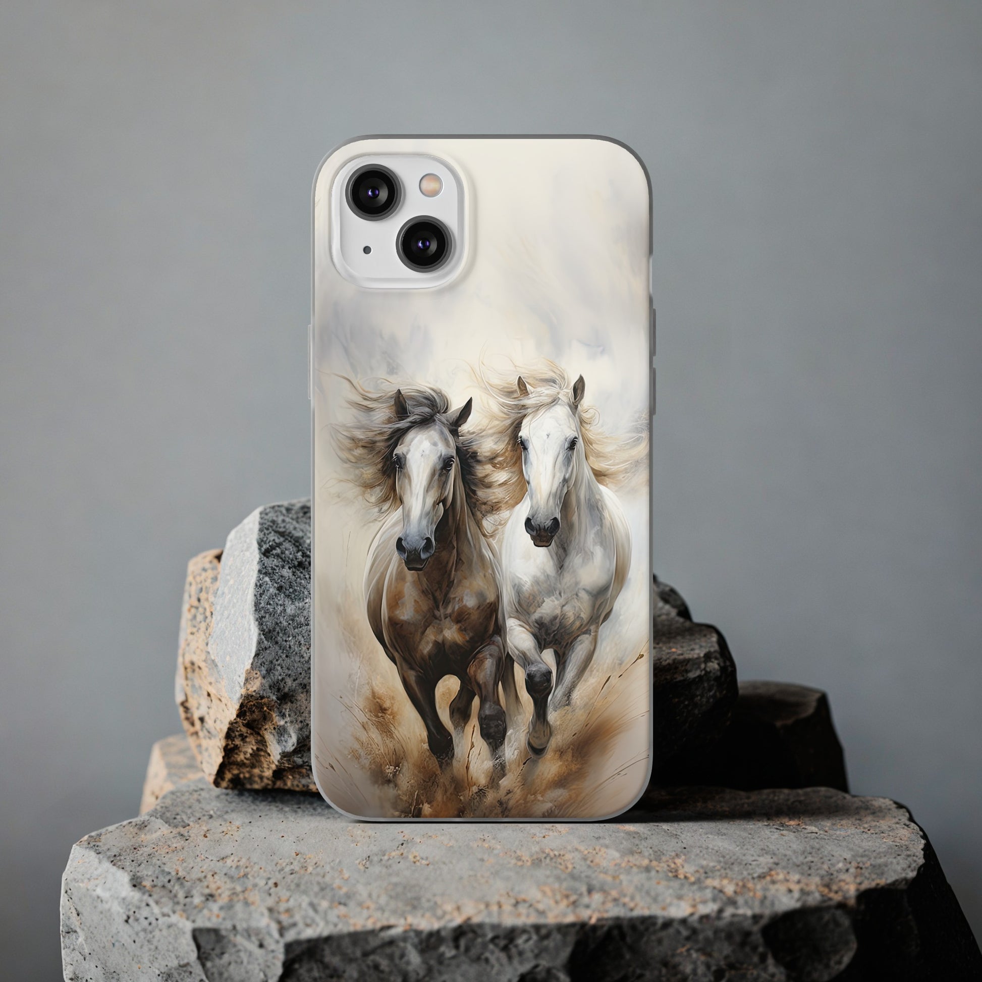 Flexible Horse-Themed Phone Case "Champions Unleashed"