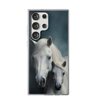 Flexible White Horse Phone Case