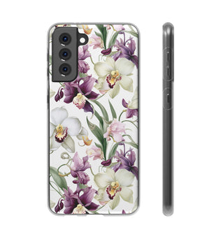 Étui de téléphone flexible orchidée lilas 