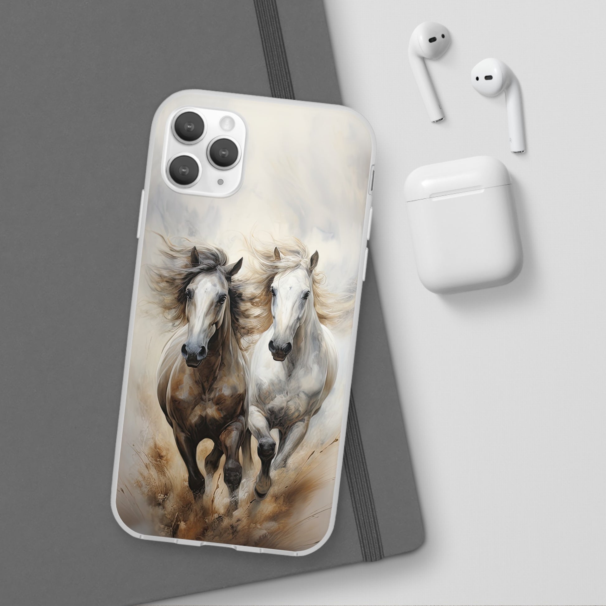 Flexible Horse-Themed Phone Case "Champions Unleashed"