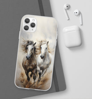 Flexible Horse-Themed Phone Case 