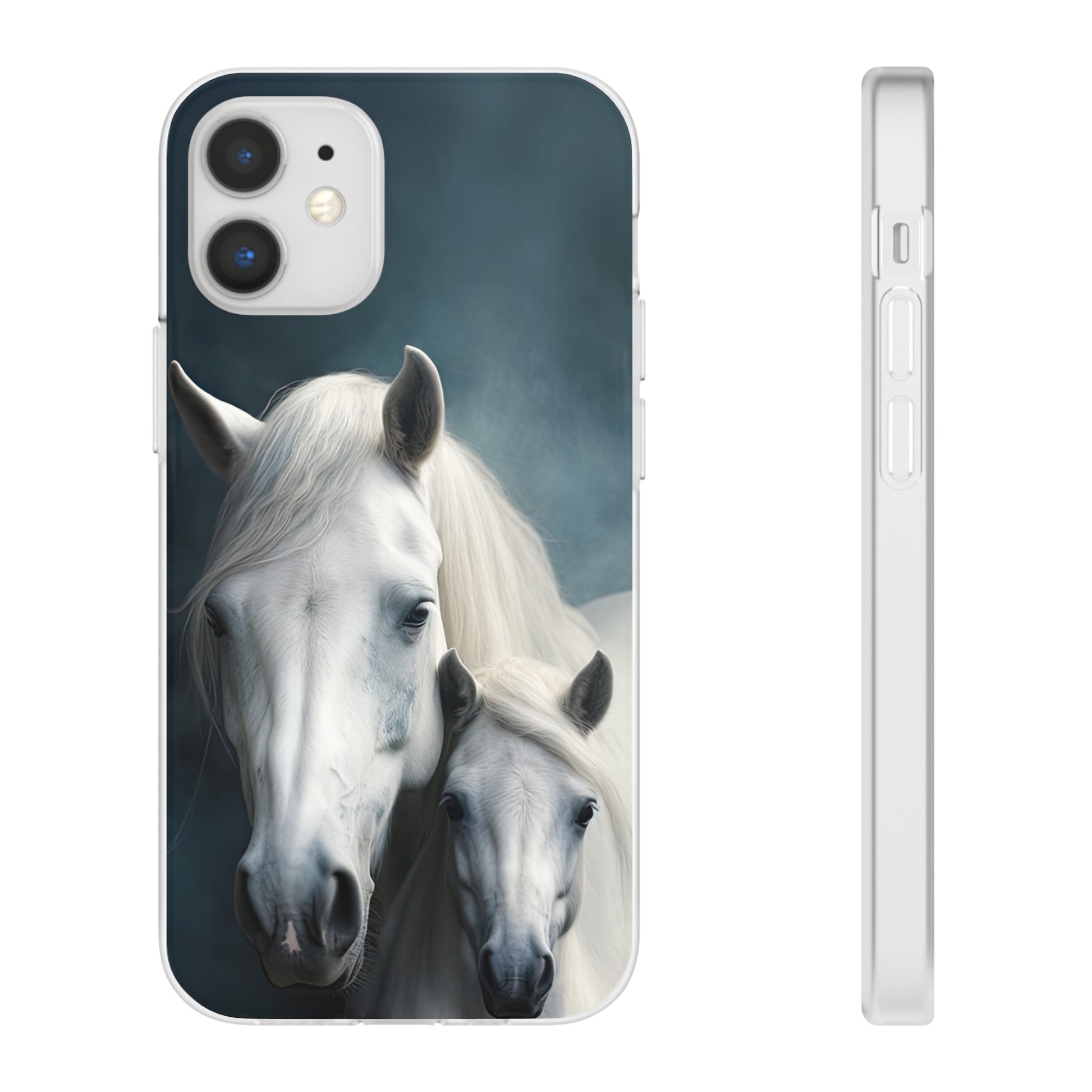 Flexible White Horse Phone Case