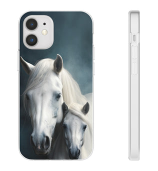 Flexible White Horse Phone Case