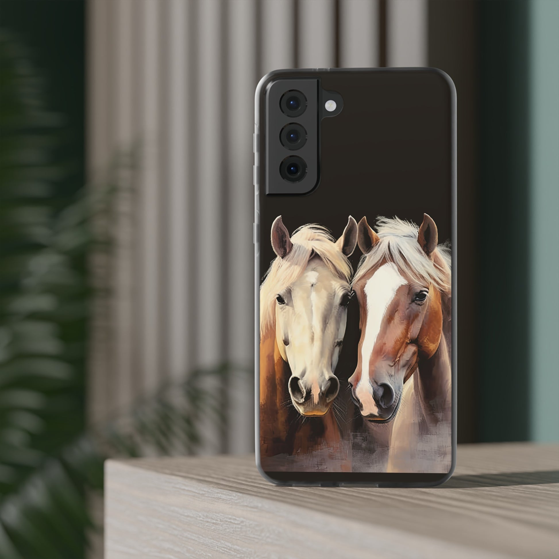 Étui de téléphone flexible pour chevaux « Compagnons fiables »