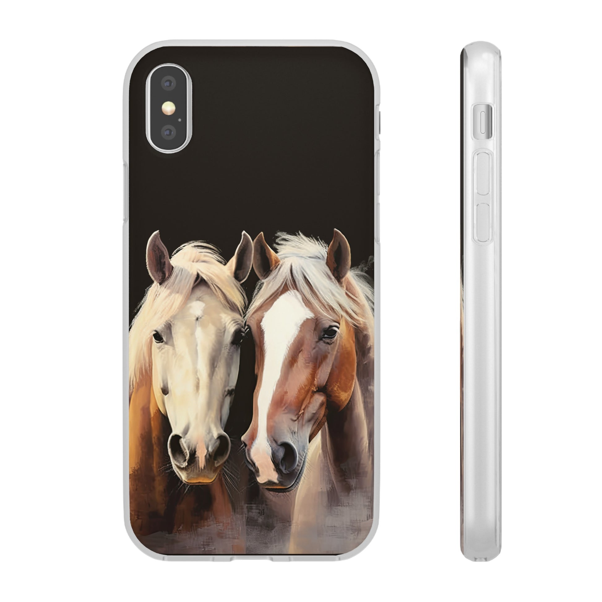 Étui de téléphone flexible pour chevaux « Compagnons fiables »