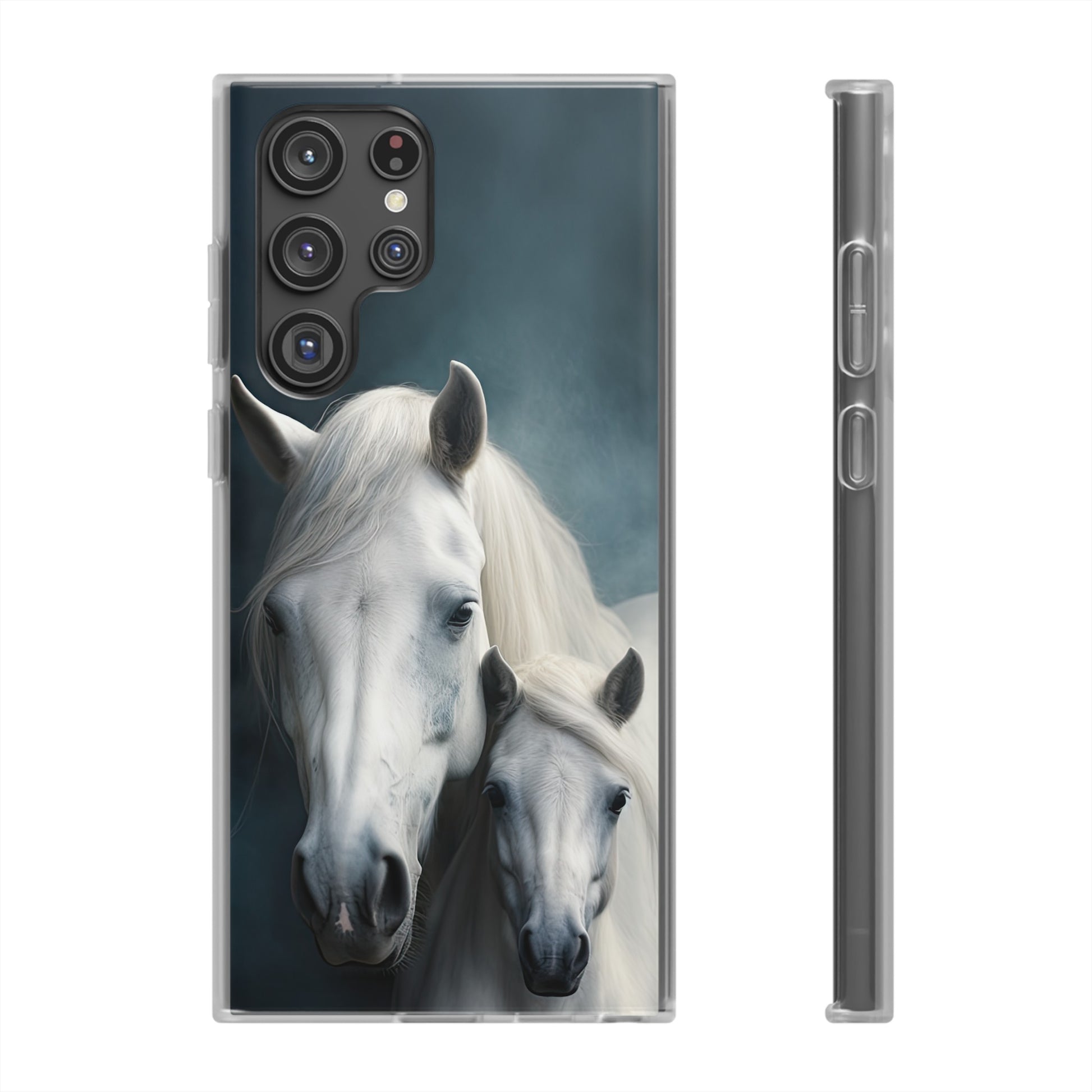 Flexible White Horse Phone Case