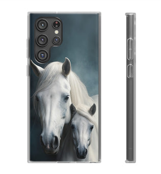 Flexible White Horse Phone Case