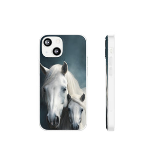 Flexible White Horse Phone Case