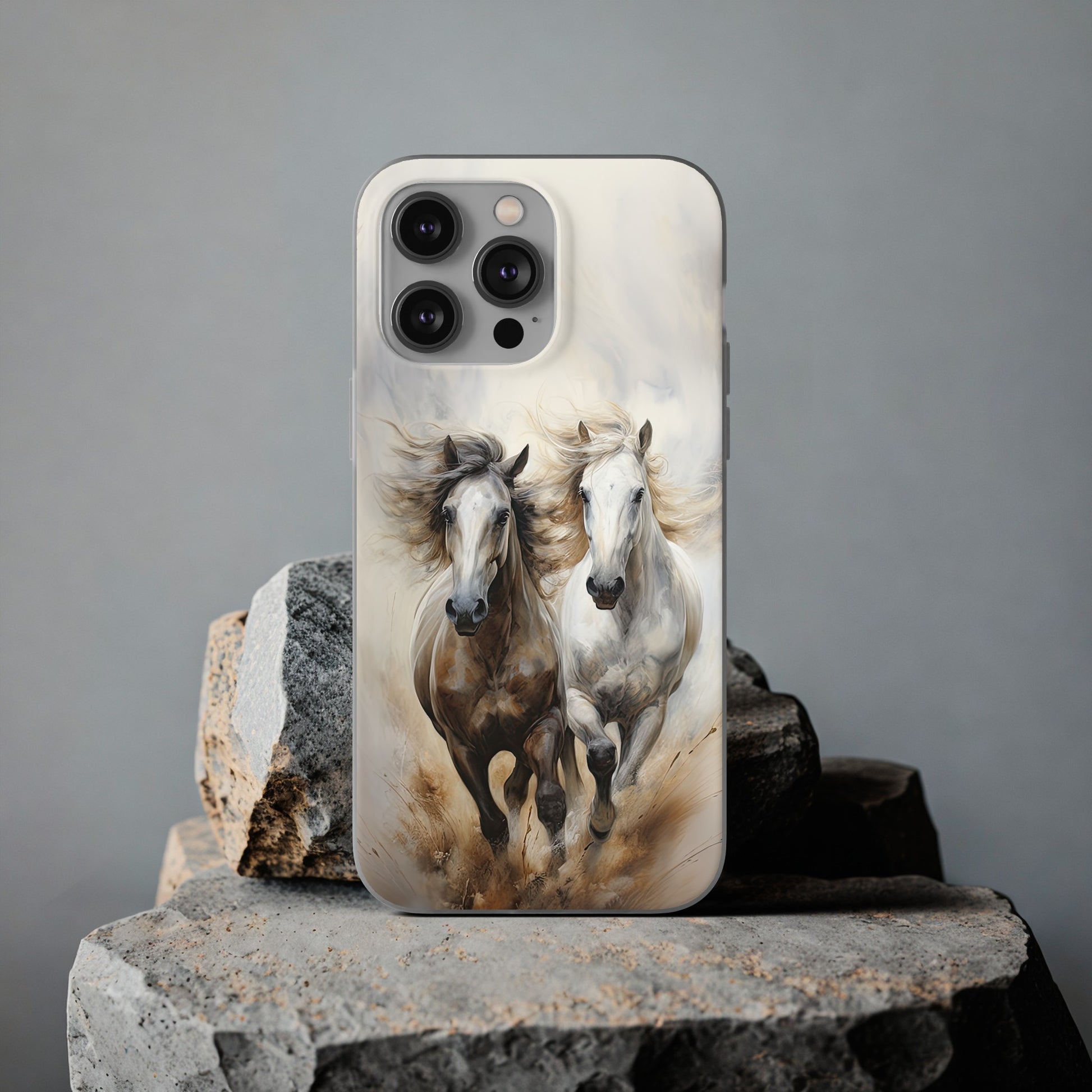 Flexible Horse-Themed Phone Case "Champions Unleashed"