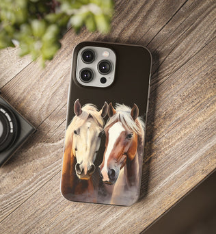 Étui de téléphone flexible pour chevaux « Compagnons fiables »